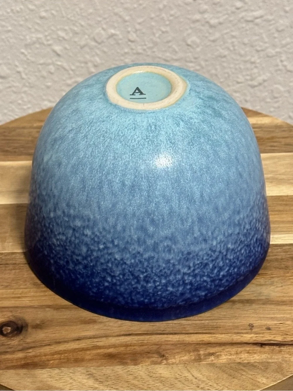Anthropologie Stoneware Bowl Ombre Blue Dalila Pattern